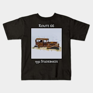 1932 Studebaker along Route 66 in the Petrfied Woods National Park Kids T-Shirt